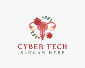 Organ - Floral Uterus Organ logo design