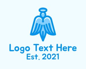 Learning - Angel Wings Pen logo design
