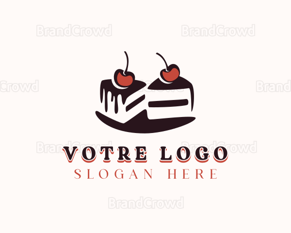 Chocolate Cake Dessert Logo