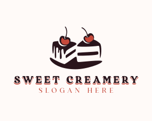 Chocolate Cake Dessert logo design