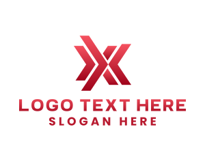 Delivery - Logistics Arrow Letter X logo design