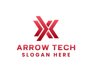 Arrow - Logistics Arrow Letter X logo design