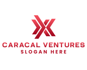 Logistics Arrow Letter X logo design