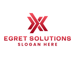 Logistics Arrow Letter X logo design