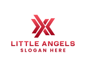 Logistics Arrow Letter X logo design