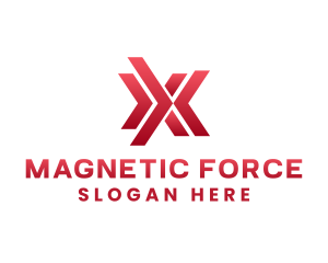 Logistics Arrow Letter X logo design