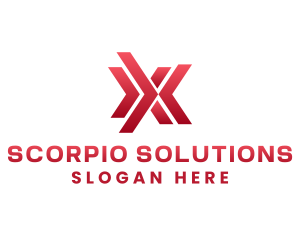 Logistics Arrow Letter X logo design