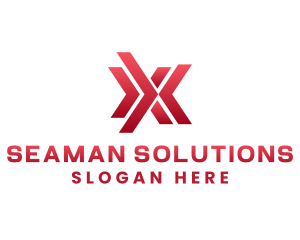 Logistics Arrow Letter X logo design