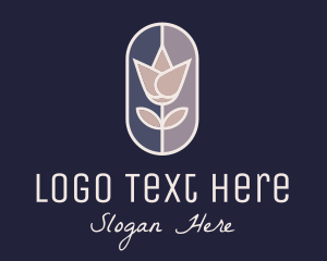 Origin - Tulip Stained Glass Window logo design