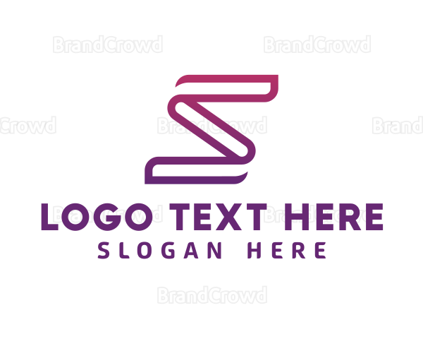 Simple Outline Stroke Letter S Logo