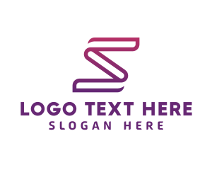 Line - Simple Outline Stroke Letter S logo design