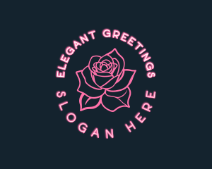 Elegant Rose Floral logo design