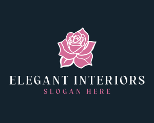 Elegant Rose Floral logo design