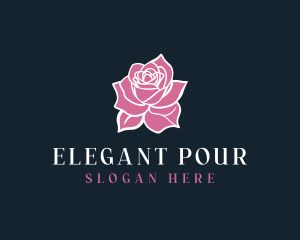 Elegant Rose Floral logo design