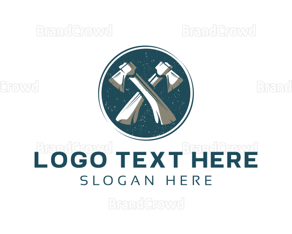 Axe Lumberjack Logging Logo