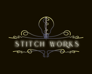 Alterations - Needle Sewing Bulb logo design