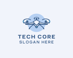 Tech Drone Surveillance logo design