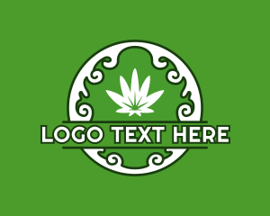 Herbal - Cannabis Leaf Weed logo design