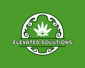 High - Cannabis Leaf Weed logo design