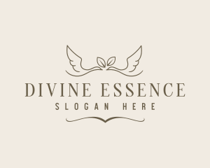 Divine - Spiritual Dove Wings logo design