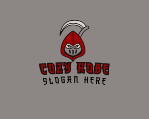 Robe - Red Ninja Scythe logo design