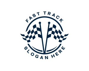Speedway - Racing Flag Pit Stop logo design