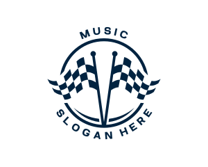 Motorway - Racing Flag Pit Stop logo design