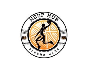 Hoop - Varsity Basketball Player logo design