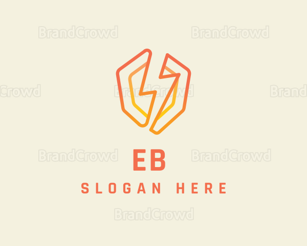 Electric Lightning Shield Logo