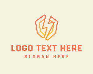 Bolt - Electric Lightning Shield logo design