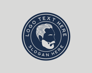 Hipster Moustache Gentleman logo design