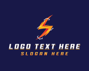 Gaming Channel - Lightning Thunder Bolt logo design