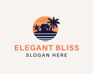 Home Cleaning - Beach House Resort logo design