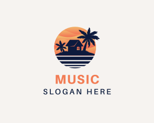 Sunset - Beach House Resort logo design