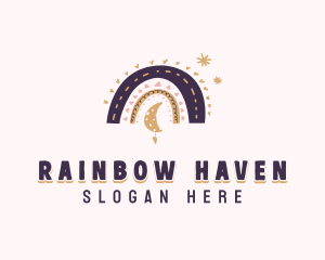 Daycare Rainbow Crescent logo design