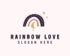 Daycare Rainbow Crescent logo design