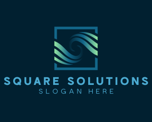 Square Wave Business logo design