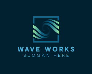 Square Wave Business logo design