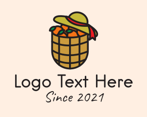 Pomegranate - Orange Farm Basket logo design