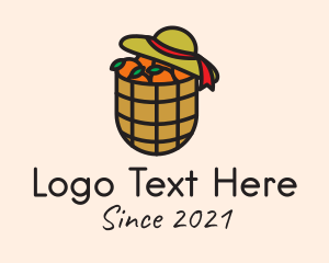 Fruit Store - Orange Farm Basket logo design