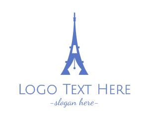 Blogger - Eiffel Tower Travel Blogger logo design