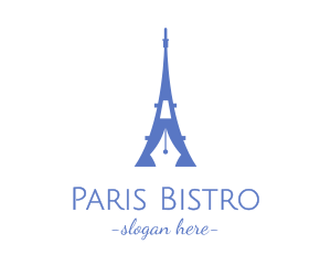 Eiffel Tower Travel Blogger logo design