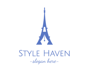 Writer - Eiffel Tower Travel Blogger logo design
