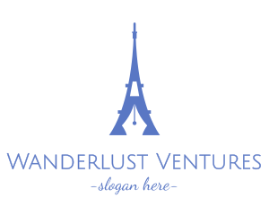 Eiffel Tower Travel Blogger logo design