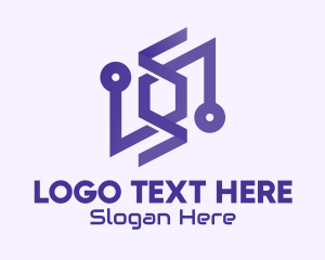Application - Purple Tech Company logo design