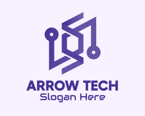 Purple Tech Company logo design