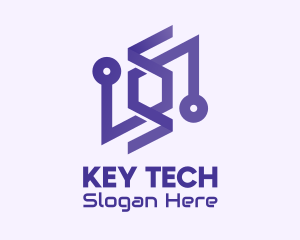 Purple Tech Company logo design