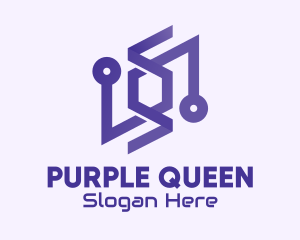 Purple Tech Company logo design