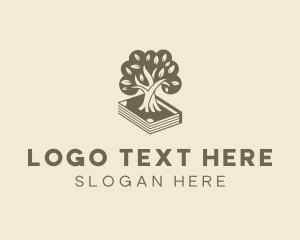 Ebook - Book Tree Reading logo design