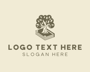 Library - Book Tree Reading logo design